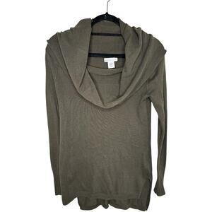 Shrinking Violet Cowl neck Tunic SweaterSize XS Olive